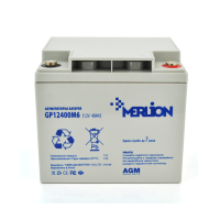 Акумуляторна батарея AGM MERLION GP12400M6, Grey, 12V 40 Ah