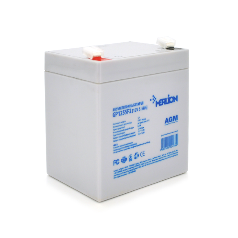 Акумуляторна батарея AGM MERLION GP1255F2, 12V 5.5 Ah