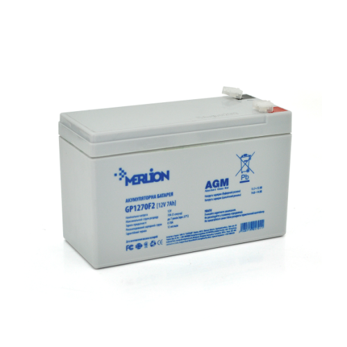 Аккумуляторная батарея AGM MERLION GP1270F2, White, 12V 7 Ah