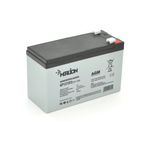 Акумуляторна батарея AGM MERLION GP1272F2BW, Black/White, 12V 7.2 Ah