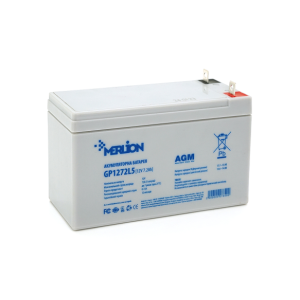 Аккумуляторная батарея AGM MERLION GP1272L5, White, спец. клемма, 12V 7.2 Ah