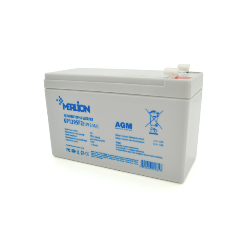 Акумуляторна батарея AGM MERLION GP1295F2, White, 12V 9.5 Ah