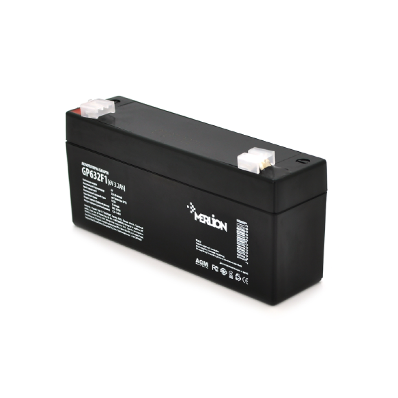 Акумуляторна батарея AGM MERLION GP632F1, 6V 3.2 Ah