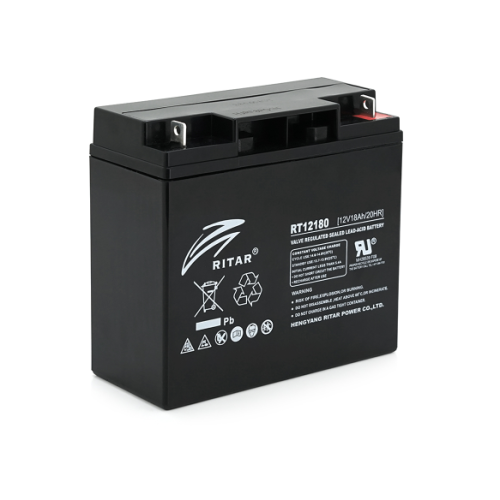Акумуляторна батарея AGM RITAR RT12180BL5, Black Case, 12V 18 Ah Акумуляторна батарея AGM RITAR RT12180BL5, Black Case, 12V 18 Ah