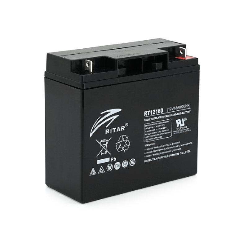 Акумуляторна батарея AGM RITAR RT12180BL5, Black Case, 12V 18 Ah