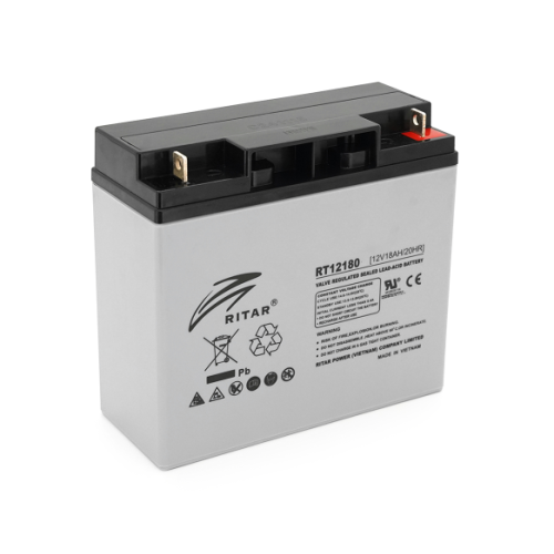 Акумуляторна батарея AGM RITAR RT12180GL5, Gray Case, 12V 18 Ah Акумуляторна батарея AGM RITAR RT12180GL5, Gray Case, 12V 18 Ah