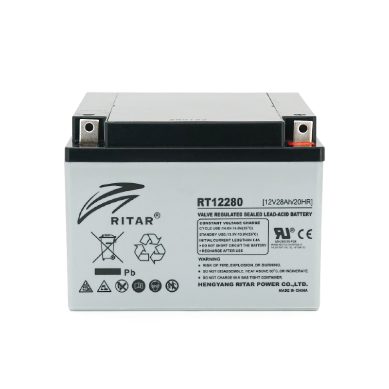 Акумуляторна батарея AGM RITAR RT12280, Gray Case, 12V 28 Ah