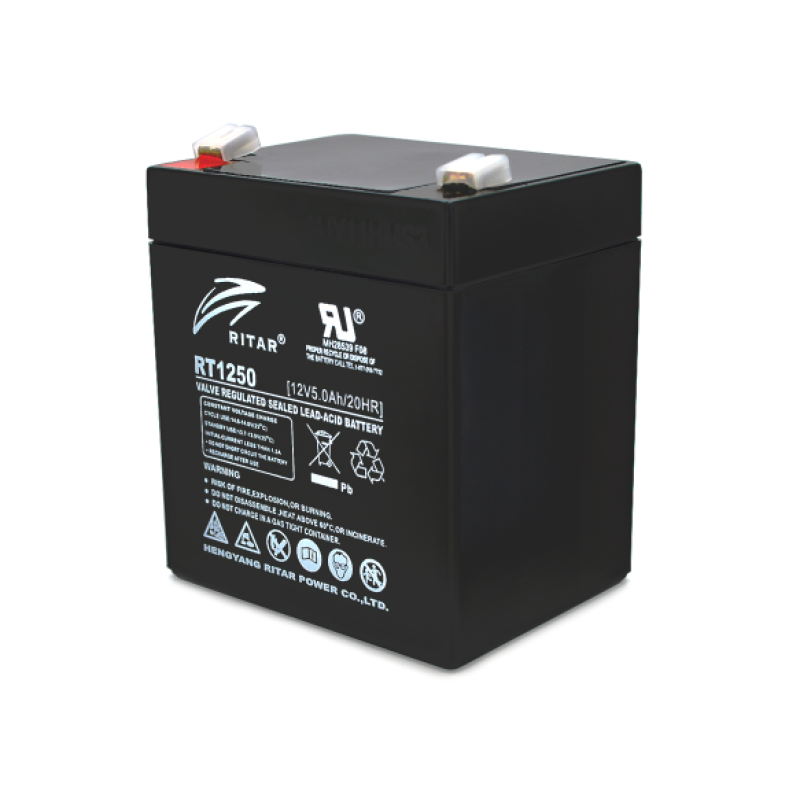 Аккумуляторная батарея AGM RITAR RT1250B, Black Case, 12V 5 Ah