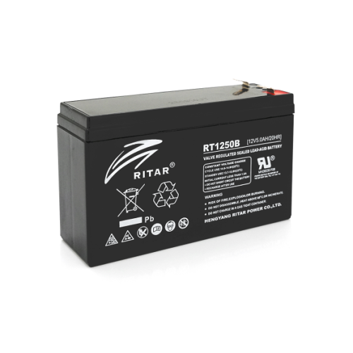 Аккумуляторная батарея AGM RITAR RT1250BL, Black Case, 12V 5 Ah Аккумуляторная батарея AGM RITAR RT1250BL, Black Case, 12V 5 Ah