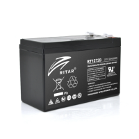 Акумуляторна батарея AGM RITAR RT1272B, Black Case, 12V 7.2 Ah
