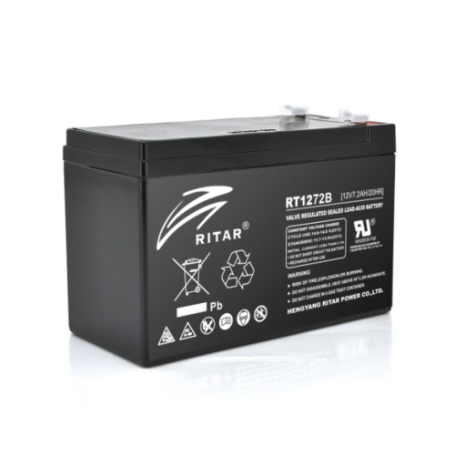 Акумуляторна батарея AGM RITAR RT1272B, Black Case, 12V 7.2 Ah Акумуляторна батарея AGM RITAR RT1272B, Black Case, 12V 7.2 Ah
