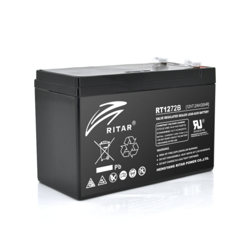 Акумуляторна батарея AGM RITAR RT1272B, Black Case, 12V 7.2 Ah