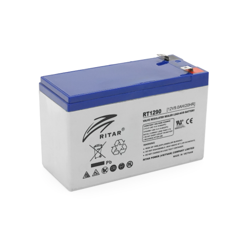 Акумуляторна батарея AGM RITAR RT1290, Gray Case, 12V 9 Ah
