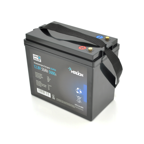 Литий-железо-фосфатный аккумулятор Merlion LFP12-50US, 12,8V 50Ah (640 Вт·ч), BMS 50А Литий-железо-фосфатный аккумулятор Merlion LFP12-50US, 12,8V 50Ah (640 Вт·ч), BMS 50А