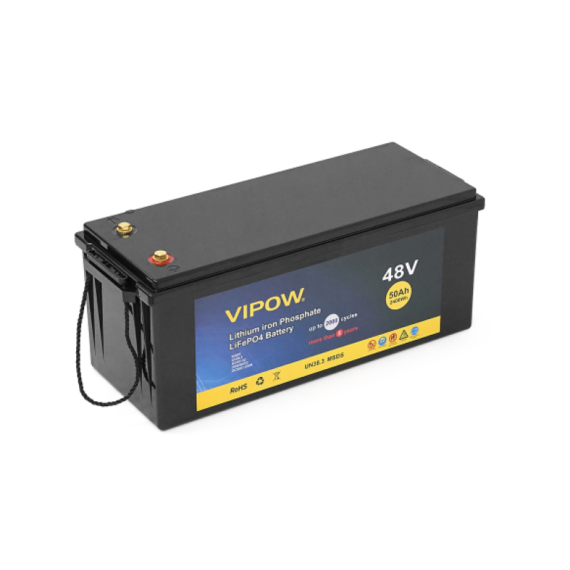 Аккумуляторная батарея LiFePO4 Vipow LiFePO4512-50/40, 51,2V 50Ah (2,56 кВт·ч), BMS 40А