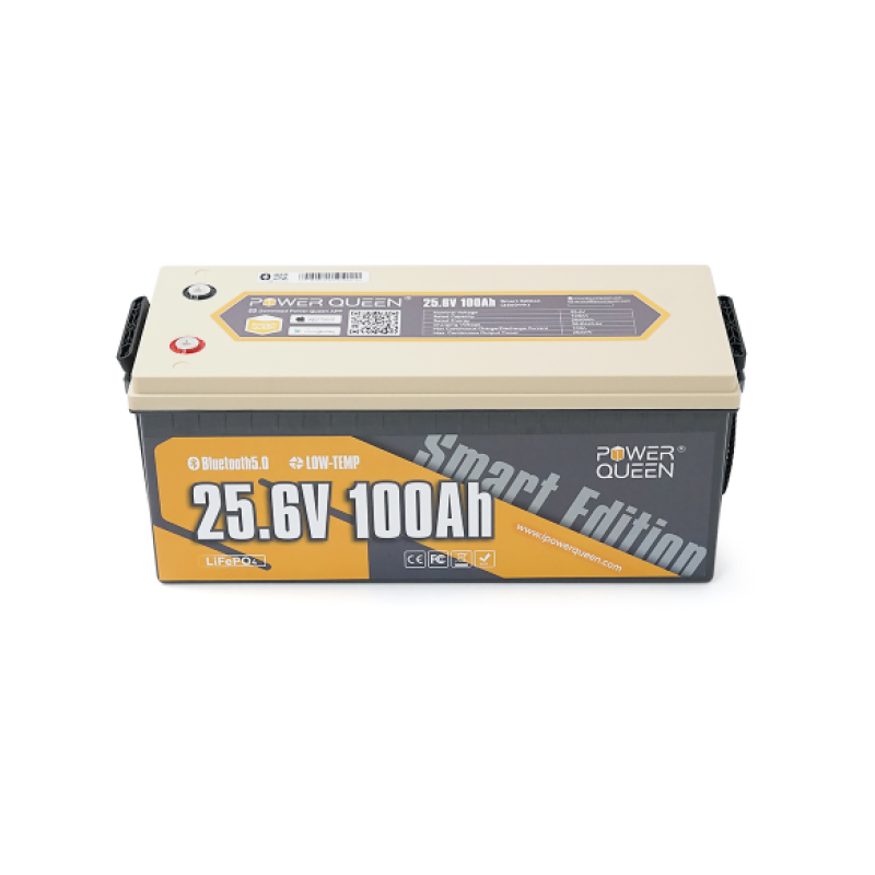 Аккумуляторная батарея LiFePO4 Power Queen P24V100-100-BASIC-BT-8-A1 + Bluetooth, 25,6V 100Ah (2,56 кВт·ч), BMS 100А