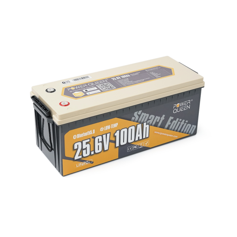 Аккумуляторная батарея LiFePO4 Power Queen P24V100-100-BASIC-BT-8-A1 + Bluetooth, 25,6V 100Ah (2,56 кВт·ч), BMS 100А
