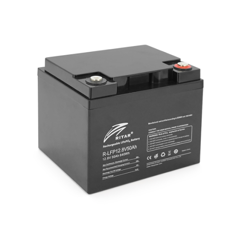 Аккумуляторная батарея LiFePO4 Ritar R-LFP 12.8V 50Ah, 12,8V 50Ah (640 Вт·ч), BMS 25А@4S, Bluetooth Аккумуляторная батарея LiFePO4 Ritar R-LFP 12.8V 50Ah, 12,8V 50Ah (640 Вт·ч), BMS 25А@4S, Bluetooth