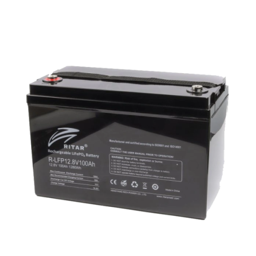 Акумуляторна батарея LiFePO4 Ritar R-LFP12.8V100AH, 12,8V 100Ah (1280 Вт·год), BMS 100А@4S, з підігрівом, Bluetooth