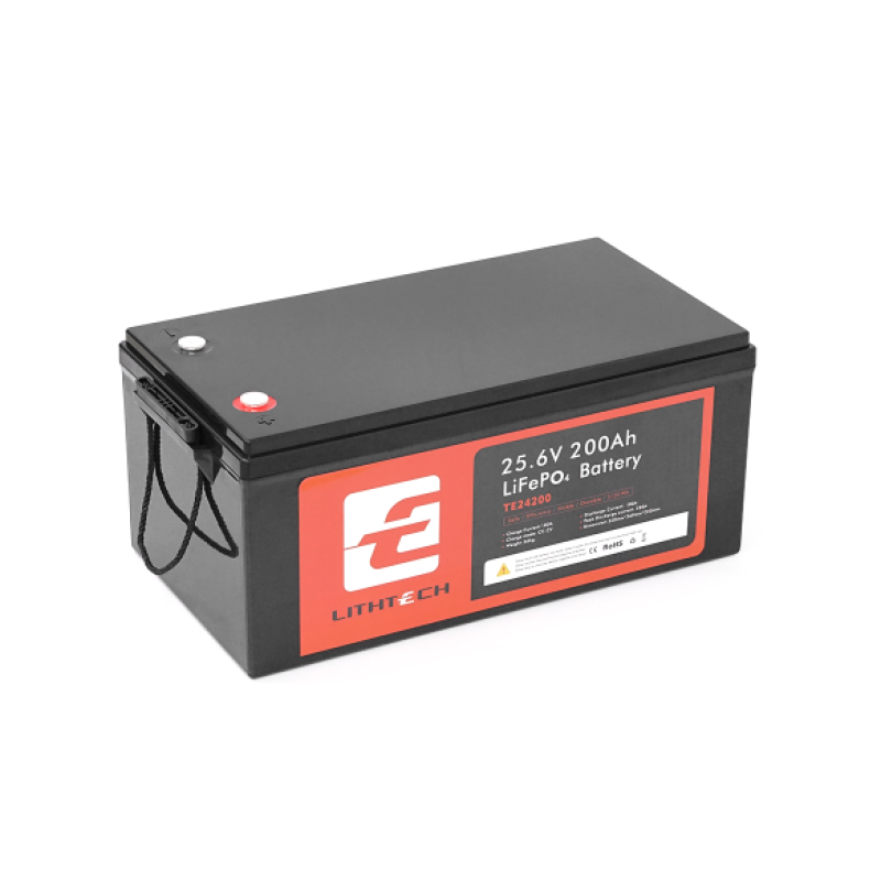 Аккумуляторная батарея LiFePO4 LITHTECH TE24200B + Bluetooth, 25,6V 200Ah (5,12 кВт·ч), BMS 200А@4S