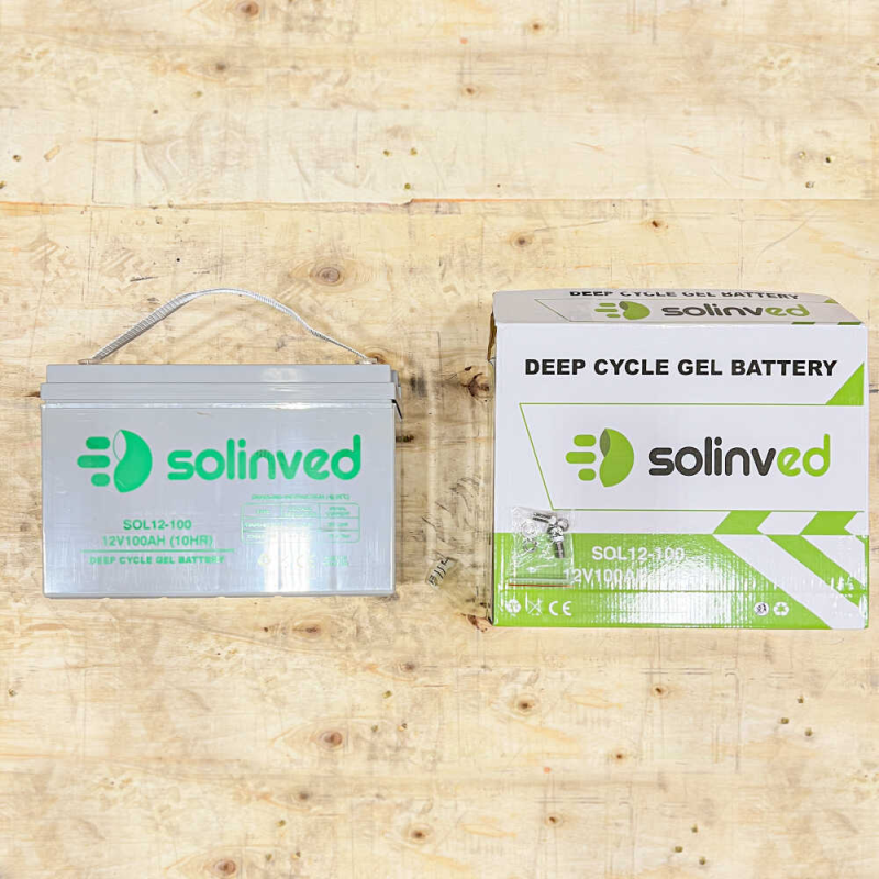 Акумулятор гелевий 100 Ah (ампер-годин) SOLINVED 100-12 12V GEL Grey Q1/48 