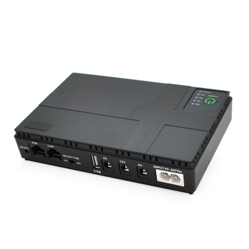 ДБЖ для роутерів Voltronic UPS-18W DC1018P 18W 10400 MAh (4*2600MAh) 5/9/12V 1A PON/POE