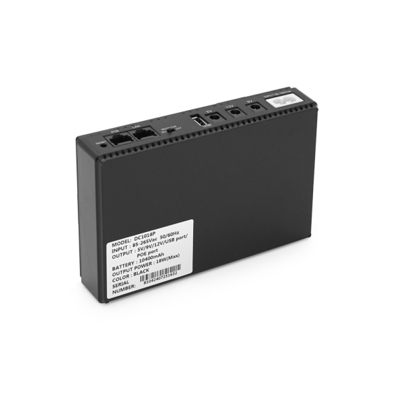 ДБЖ для роутерів Voltronic UPS-18W DC1018P 18W 10400 MAh (4*2600MAh) 5/9/12V 1A PON/POE