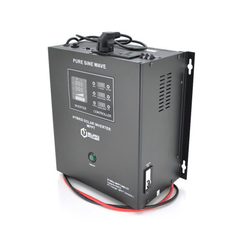 Гибридный инвертор 0,3 кВт Europower RTSWm-MPPT-500LCD (12В, 10A, 140-275В, MPPT 20/40А,15-75Vdc) 