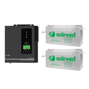 Комплект резервного питания для квартиры 1,5 кВт инвертор Anern SCI-ES-1500 24В + 2 АКБ GEL 100 Ah