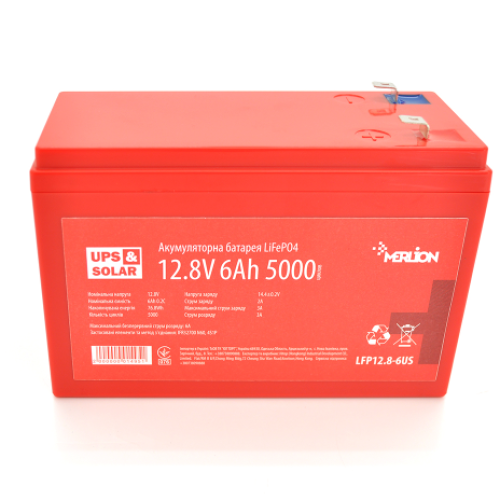 Аккумулятор Merlion 6Ah (А-ч) LiFePO4 12.8V (4S1P/BMS-10A)