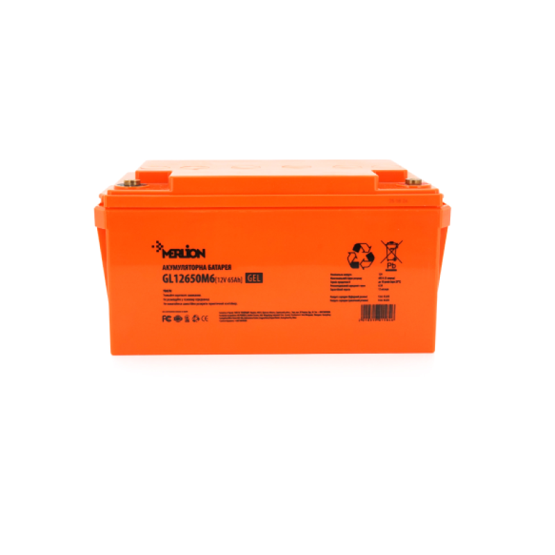 Аккумулятор гелевый 65 Ah MERLION GL12650M6 12V Orange Q1/48