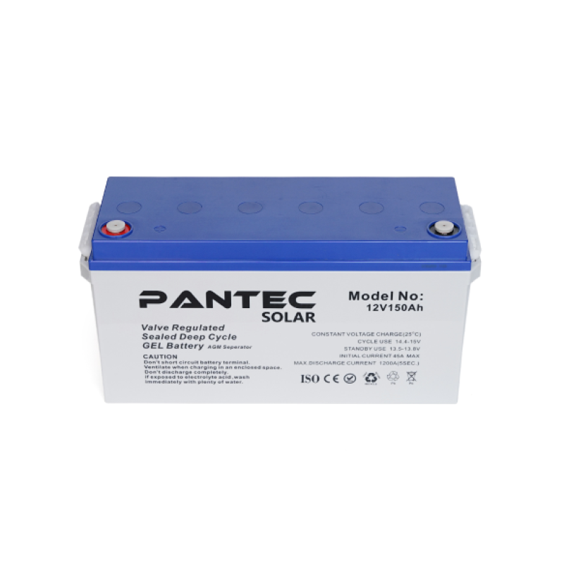 Аккумулятор гелевый 150 Ah (ампер-часов) PANTEC 150-12 GEL 12V Grey Q1/48