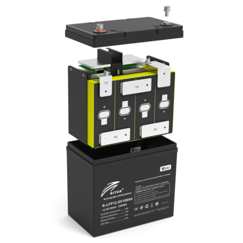 Акумулятор Ritar 100Ah (А-ч) LiFePO4 12,8V (BMS50@4S, 1280Wh)    
