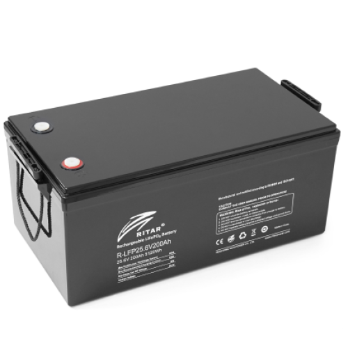 Акумулятор Ritar 200Ah (А-ч) LiFePO4 25.6V (BMS100A@8S)  