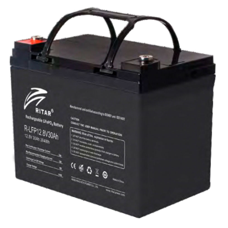 Акумулятор Ritar 30Ah (А-ч) LiFePO4 12,8V (BMS15@4S, 384Wh)     