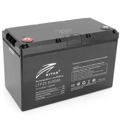 Аккумулятор Ritar 50Ah (Ач) LiFePO4 25.6V (BMS25@8S, 1280Wh)