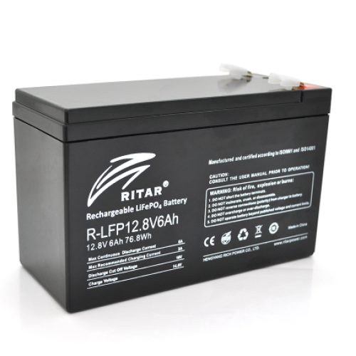 Аккумулятор Ritar 6Ah (Ач) LiFePO4 12,8V (BMS3A@4S, 76,8Wh) 