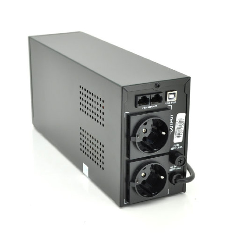 Лінійно-інтерактивне ДБЖ Ritar E-RTM600L-U ELF-L (360Вт) 2xSCHUKO АКБ  1x12V,7Ah   