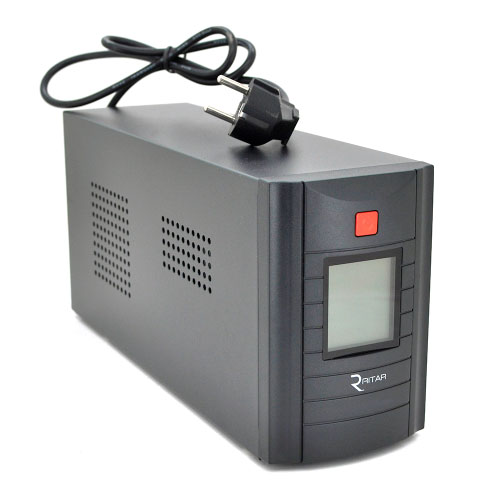 Лінійно-інтерактивне ДБЖ Ritar RTM1000 Proxima-D (600Вт) 3xSCHUKO АКБ 2x12V,7Ah   