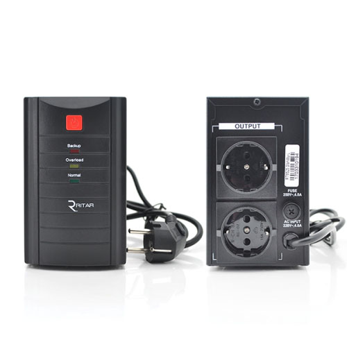 Лінійно-інтерактивне ДБЖ Ritar RTM525 Standby-L (315Вт) 2xSCHUKO АКБ  1x12V,4.5Ah   