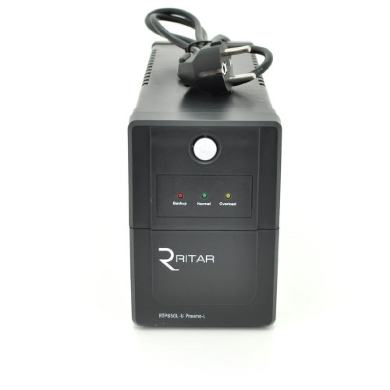 Лінійно-інтерактивне ДБЖ Ritar RTP650L-U Proxima-L (390Вт) 2xSCHUKO АКБ  1x12V,7Ah  