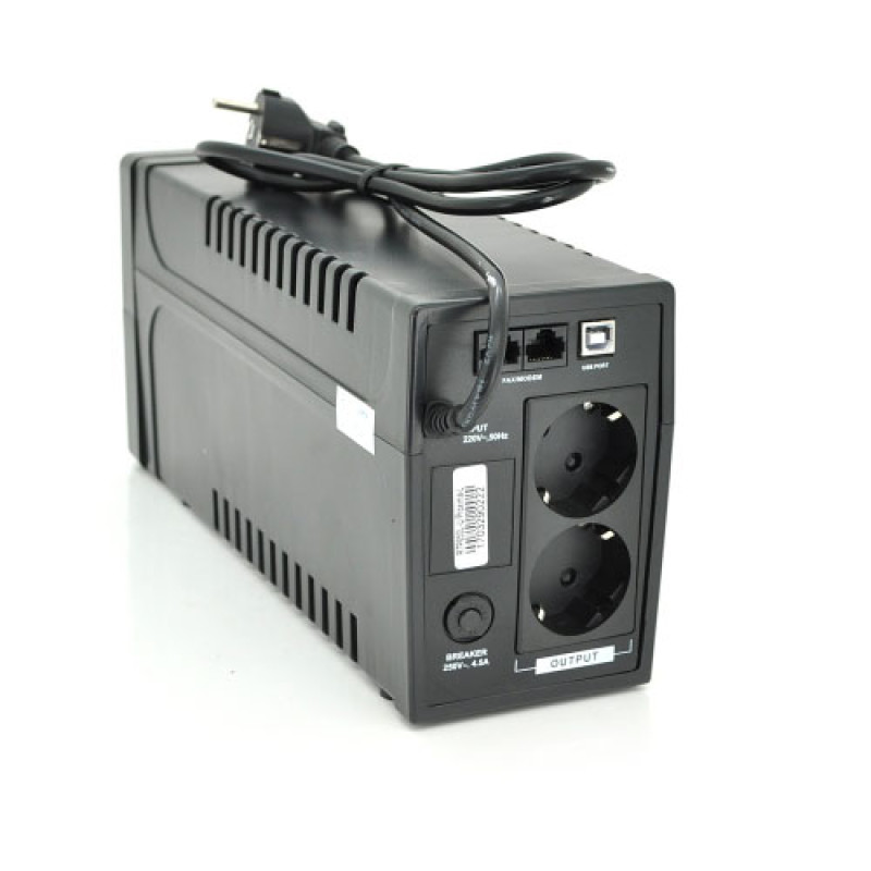 Лінійно-інтерактивне ДБЖ Ritar RTP650L-U Proxima-L (390Вт) 2xSCHUKO АКБ  1x12V,7Ah  