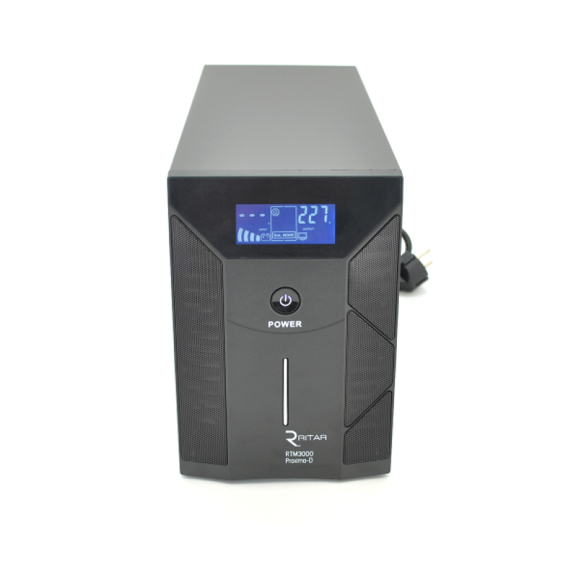 Лінійно-інтерактивне ДБЖ Ritar RTM3000 Proxima-D (1800Вт) 3xSCHUKO АКБ 4x12V,9Ah   
