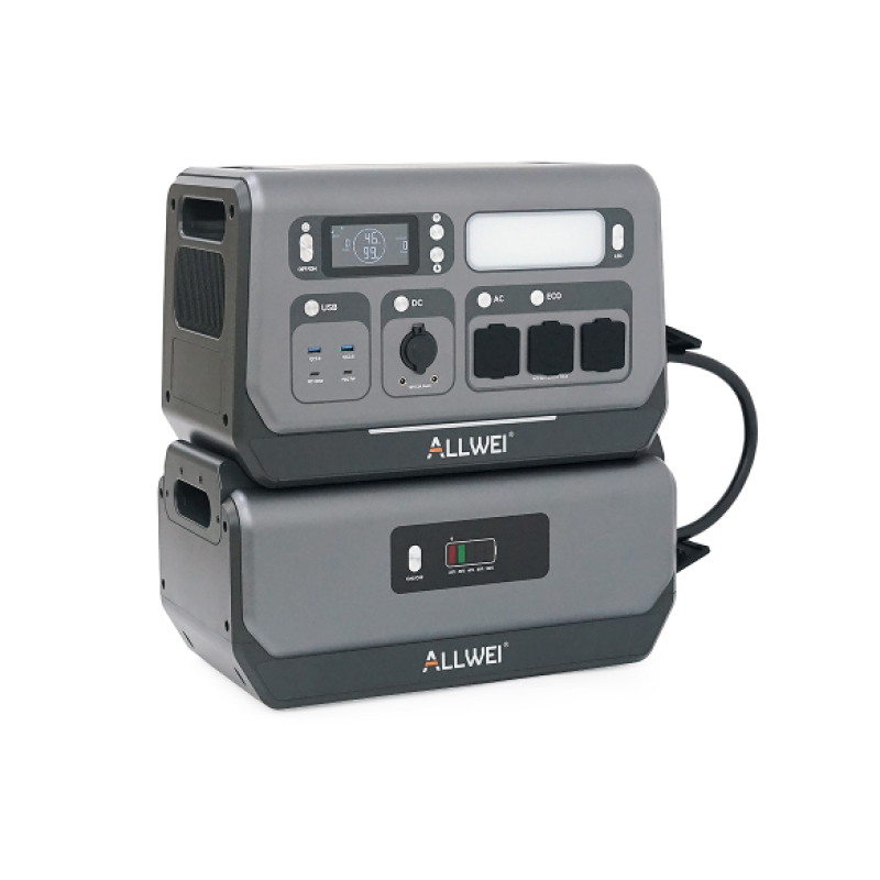 Зарядна станція ALLWEI SGR-PPS2400-2PRO+BAT, 4096 Вт·год, 2400 Вт, APP/Wi-Fi керування, швидкий заряд (1.5 h)