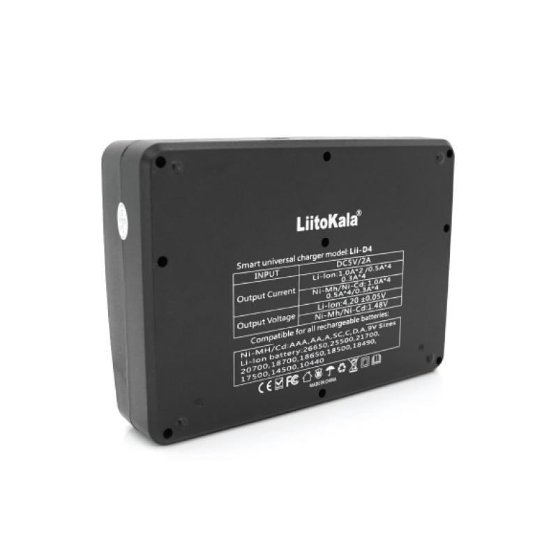 Универсальное зарядное устройство LiitoKala Lii-D4, 4 канал(ов), без LCD (LED індикація)