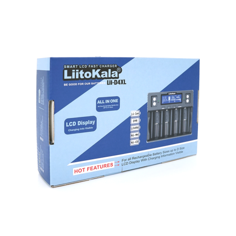 Универсальное зарядное устройство LiitoKala Lii-D4XL, 4 канал(ов), без LCD (LED індикація)