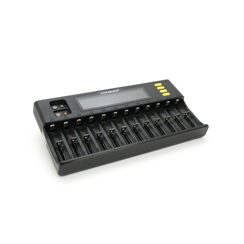 Универсальное зарядное устройство LiitoKala Lii-S12, 12+2 канал(ов), LED+LCD