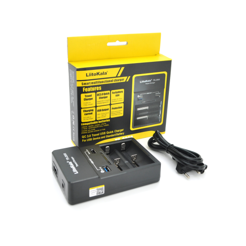 Зарядный хаб LiitoKala Lii-TR2000, USB1 QC 3.0 + USB2 5V 2.4A