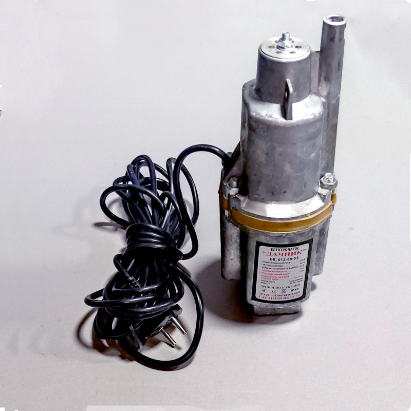 Вібраційний насос «Дачник» один клапан, верхній забір