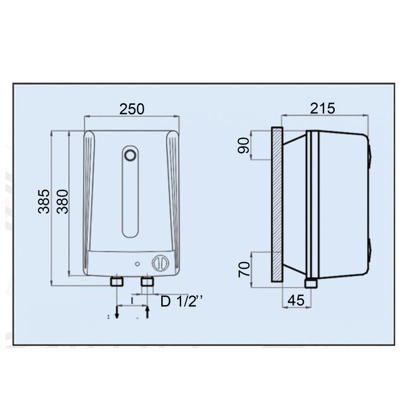 Водонагреватель LEOV LUB Small 5 l подвод воды снизу (5L UB)
